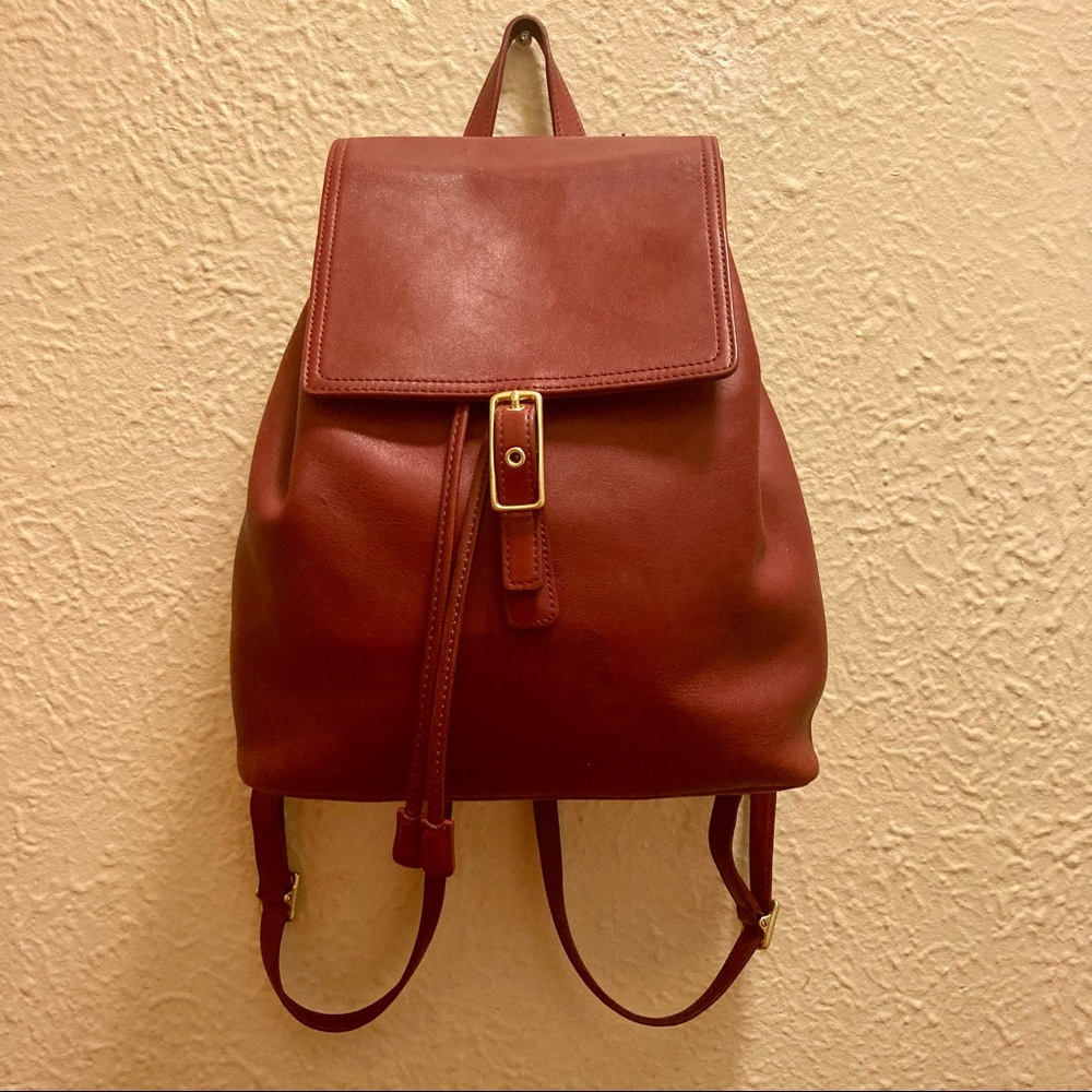 Vintage Coach Legacy Backpack Purse Red